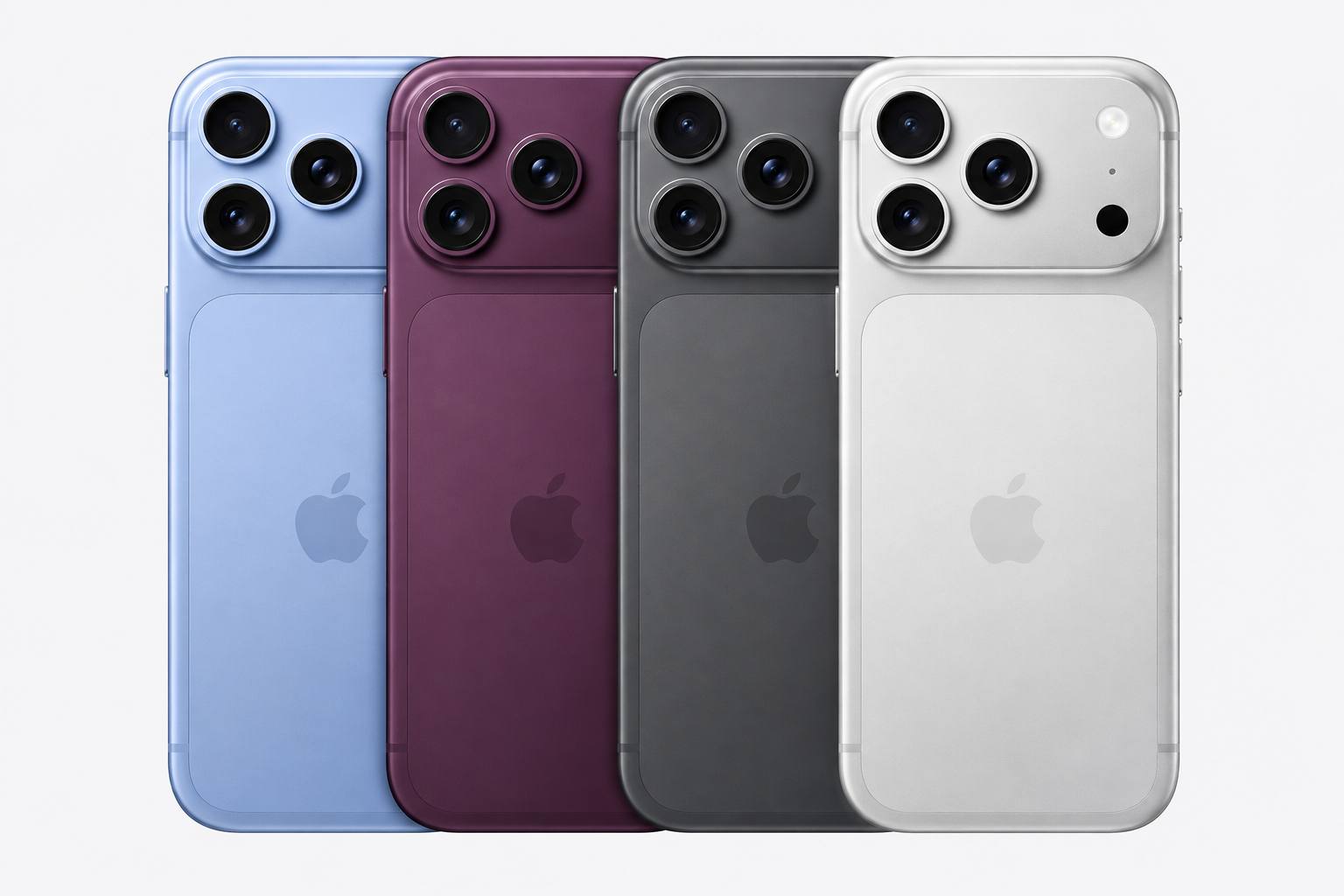 iPhone 18 concept lineup in four finishes